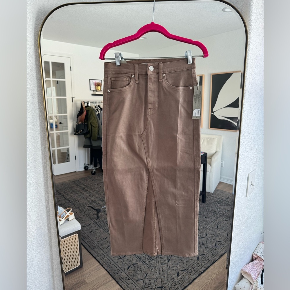 Hudson reconstruction Jean shirt in coated hot chocolate - Picture 7 of 7